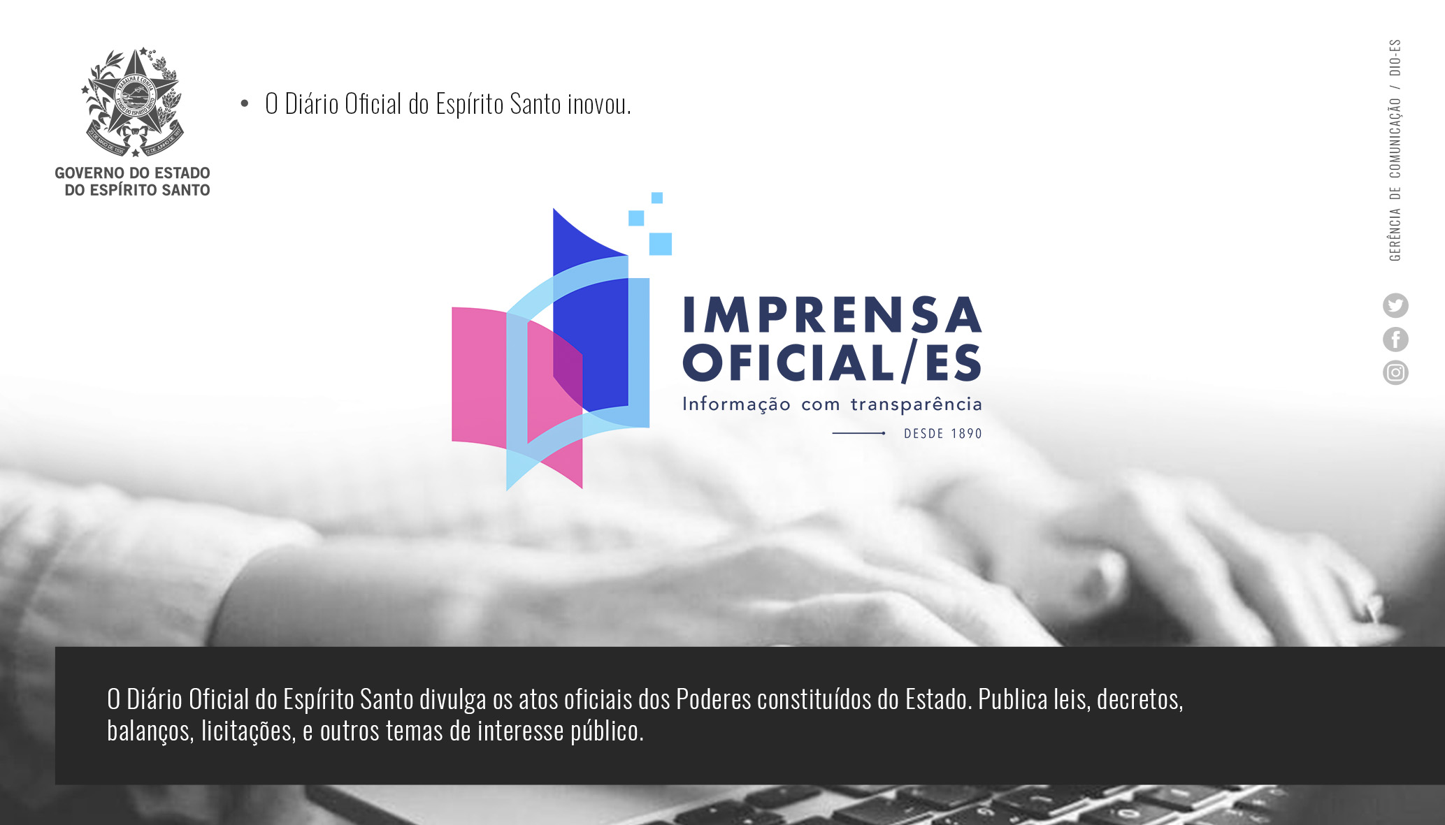 DIO/ES - Departamento de Imprensa Oficial completa 132 anos e lança ...